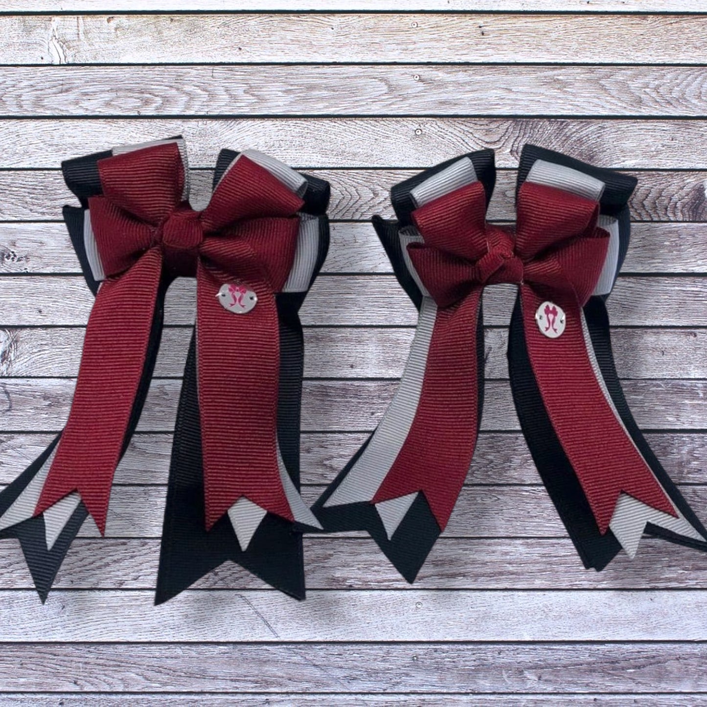 Pony Tail Bows - In Gate Garnet