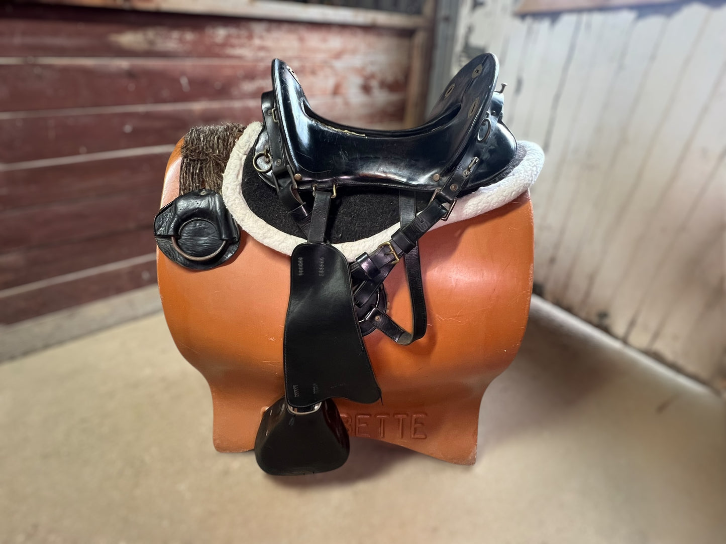 Saddle - McClellan Cavalry Saddle, Stirrups and Horsehair Girth