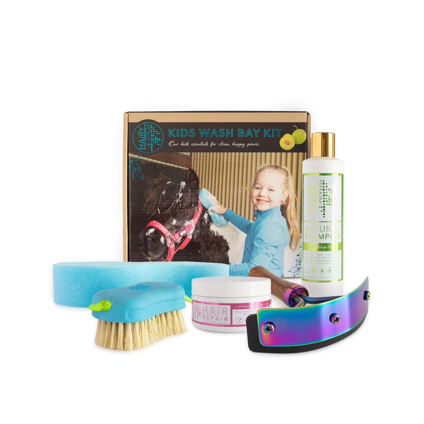 Kids Hairy Pony Horse Wash Bay Kit