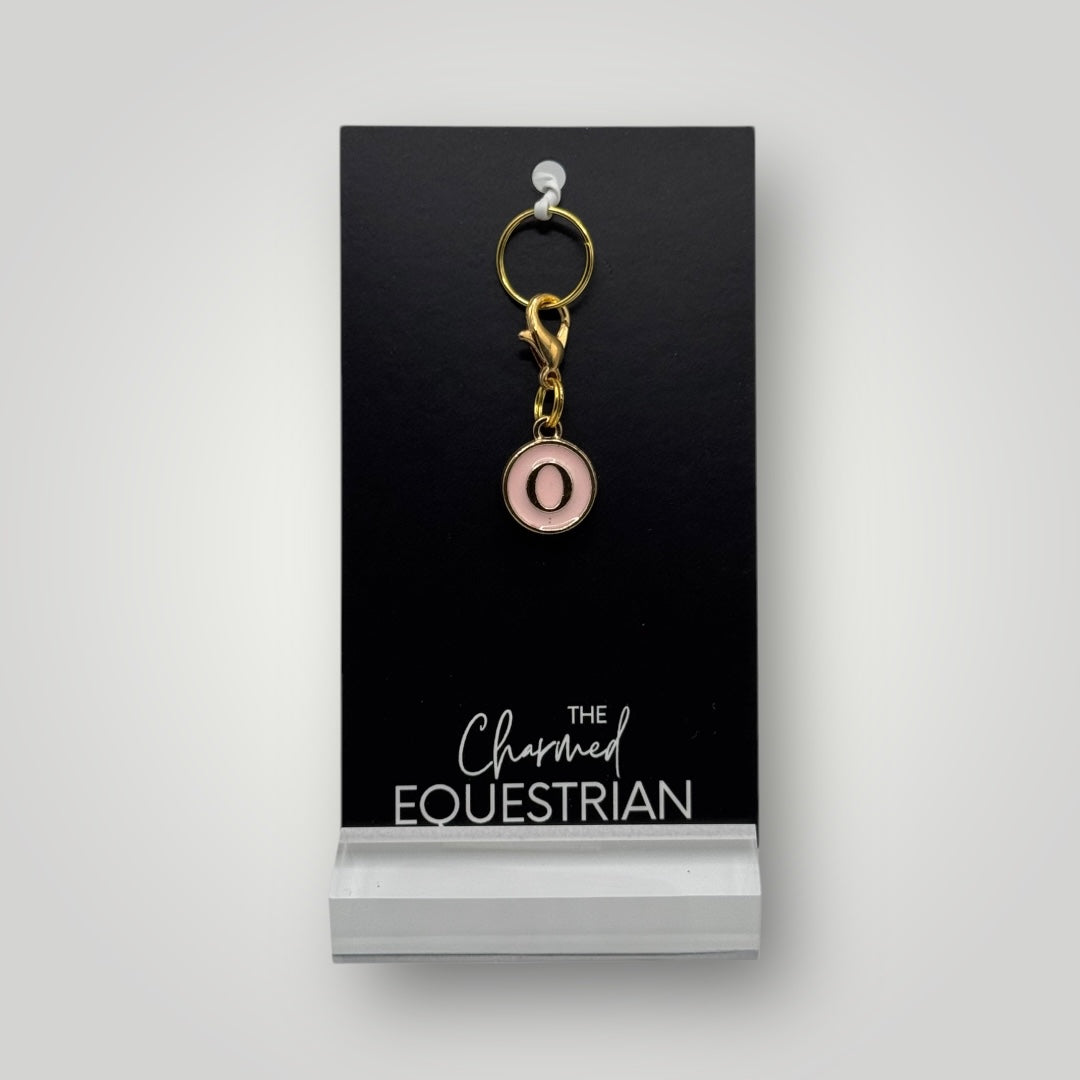 Charms - Medallion Letters - Pink/Gold