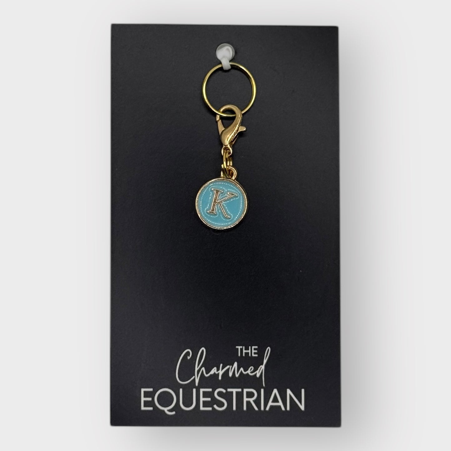 Charms - Medallion Letters - Blue/Gold