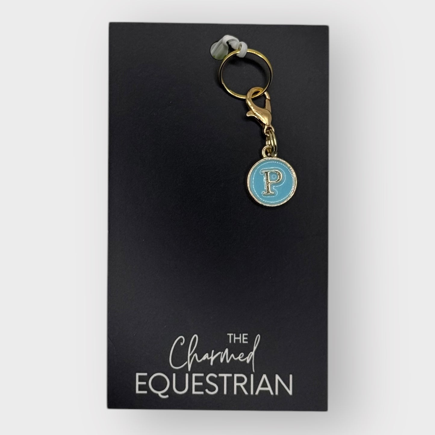 Charms - Medallion Letters - Blue/Gold