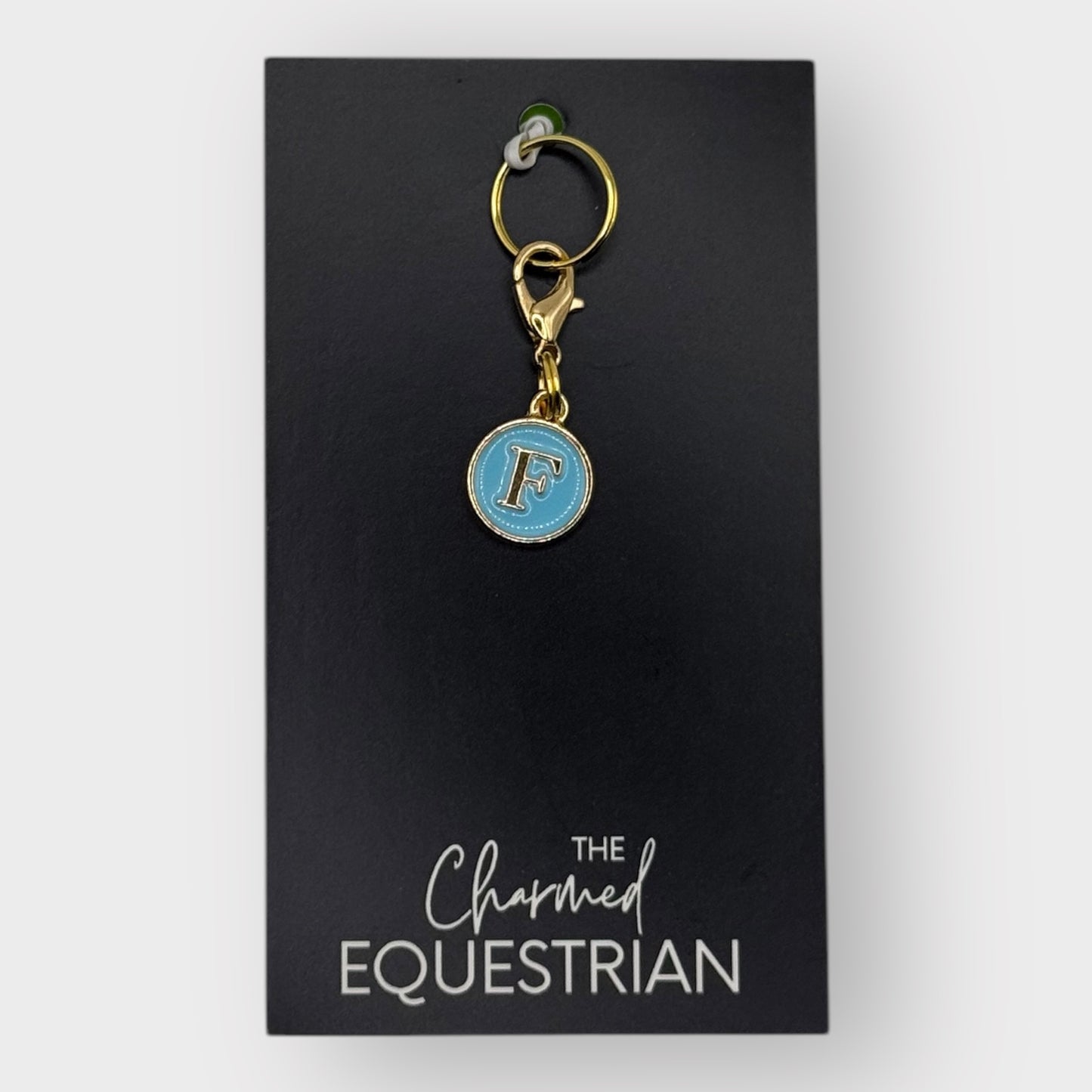 Charms - Medallion Letters - Blue/Gold