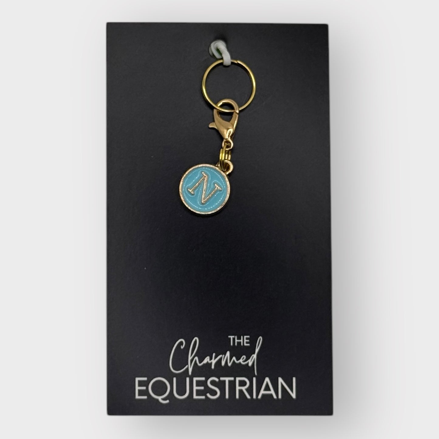Charms - Medallion Letters - Blue/Gold
