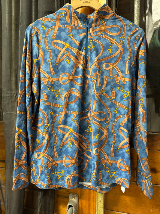 IBKUL Quarter-Zip Long Sleeve Sun Shirt