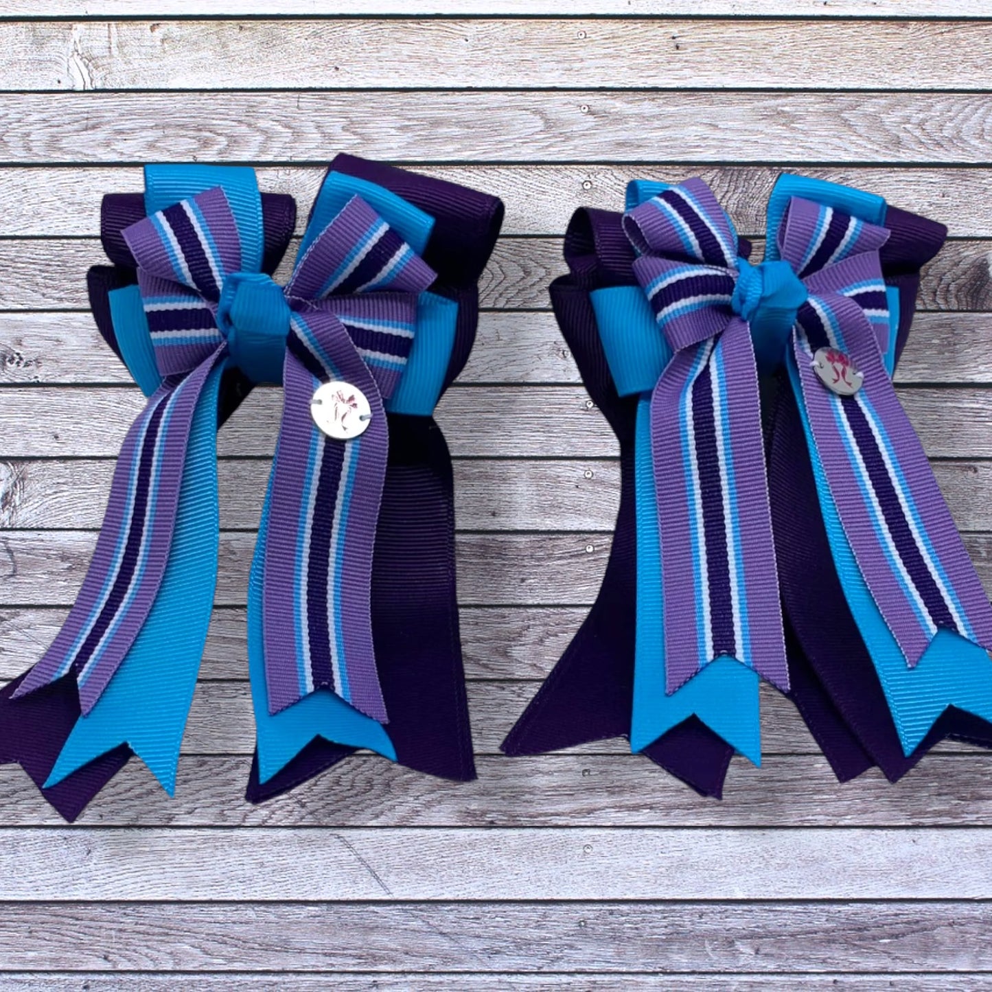 Pony Tail Bows - Short Stirrup Stripe