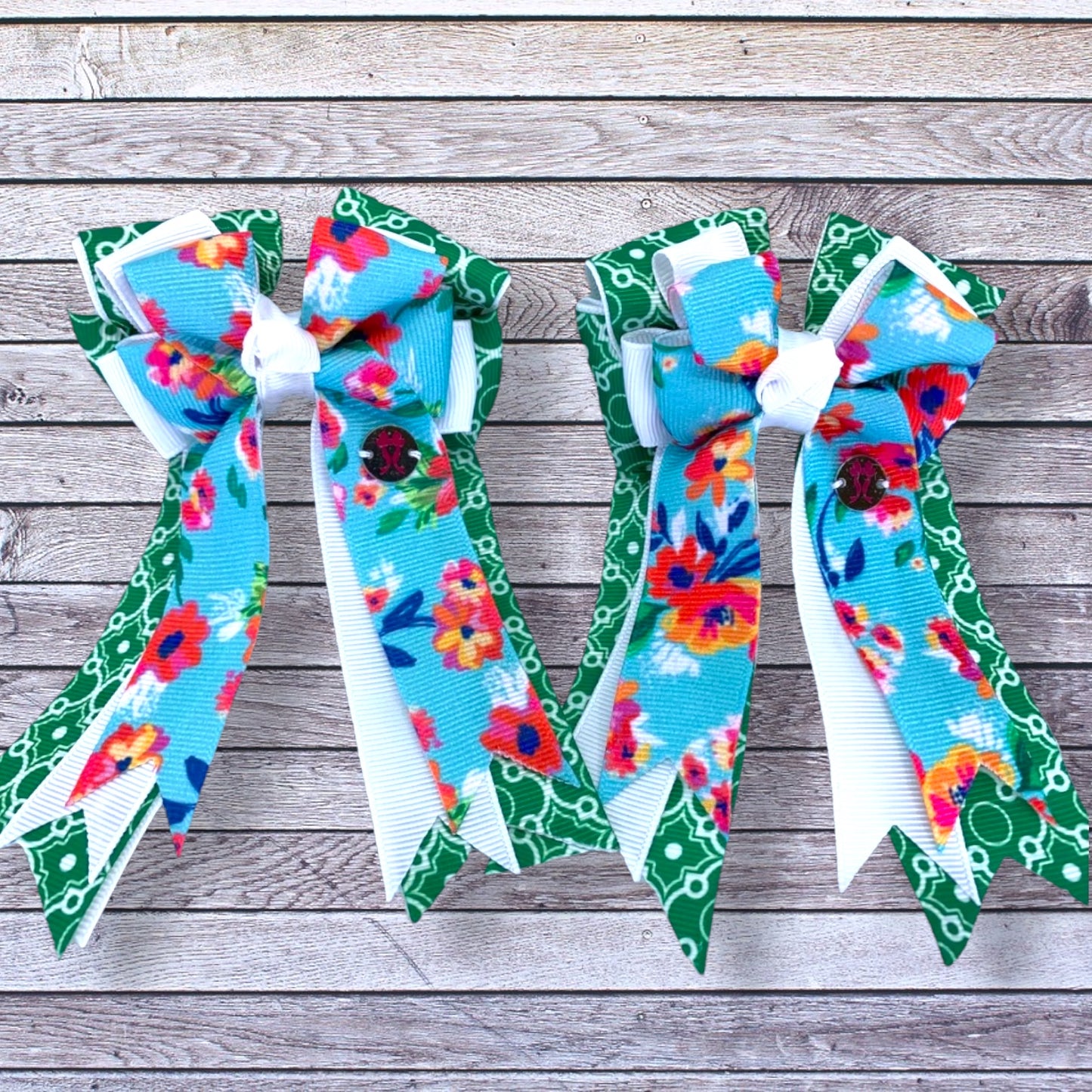 Pony Tail Bows - Petal to the Medal